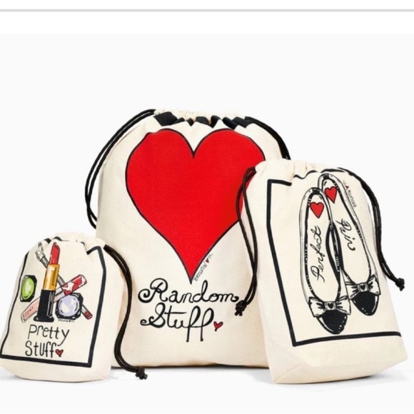 Brighton Pretty Stuff Spring 3 Piece Canvas Travel Bag Set - Picture 1 of 5